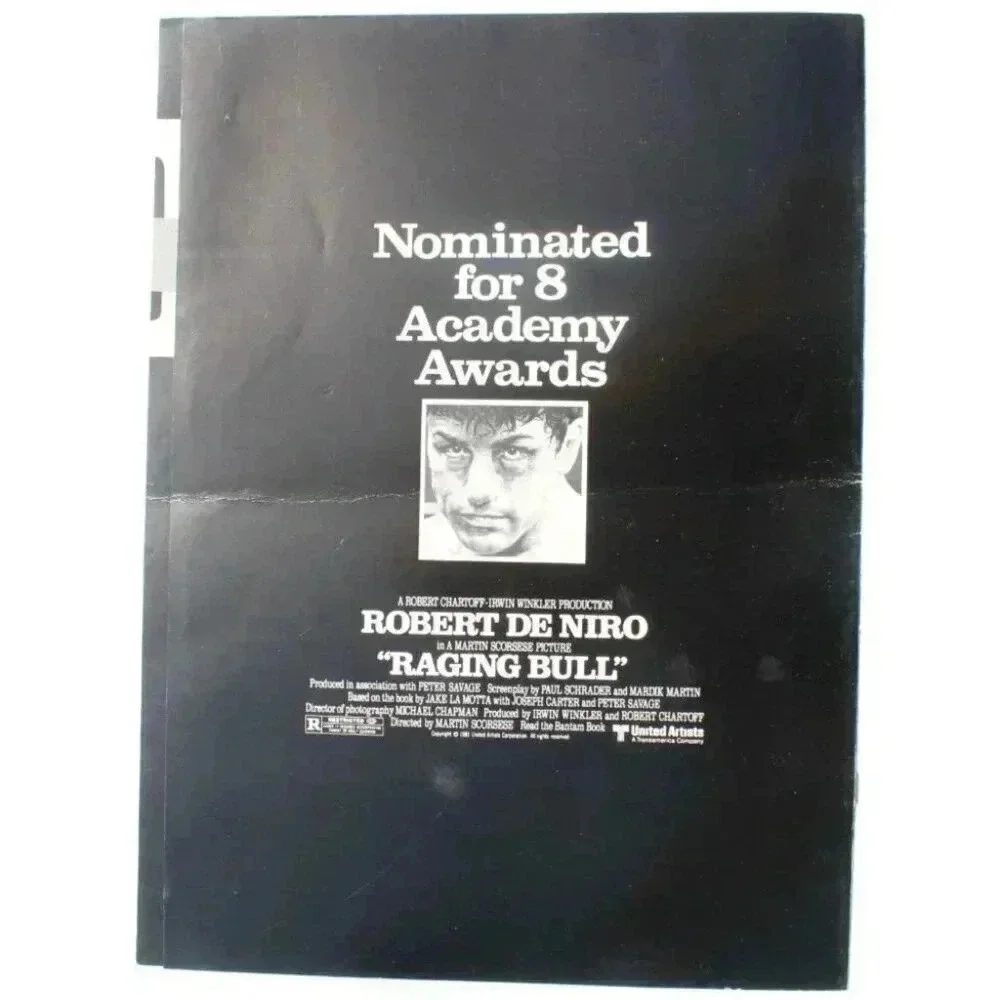 Vtg 1981 Raging Bull Roberto De Niro Promo Movie Press Kit Brochure Program - Picture 3 of 3